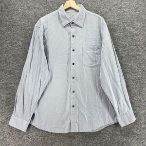 Jasso Elba Shirt Men XL Gray Button Up Collared Long Sleeve Cotton Pockets
